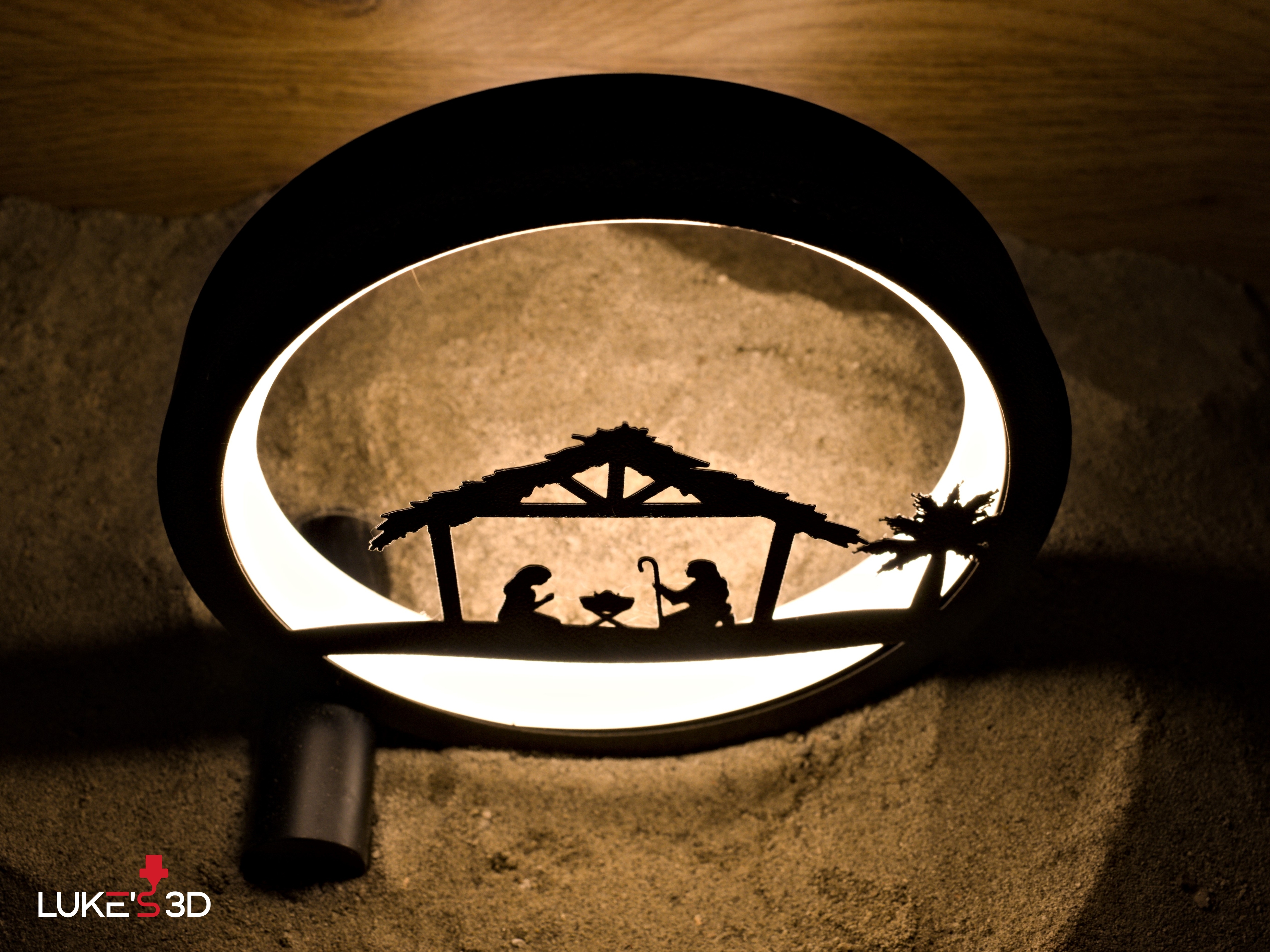 Miniatura 3 do modelo 3D Nativity Scene Ring Light Art
