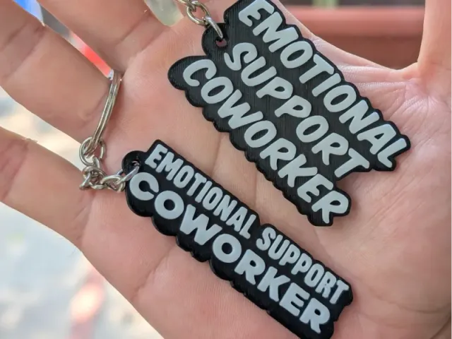 Emotional Support Coworker - Keychain Set
