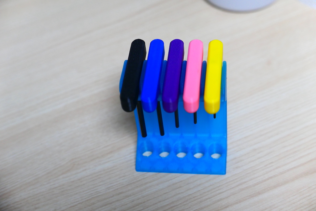 Hex Wrench Handle & Holder by threespot Download free STL model