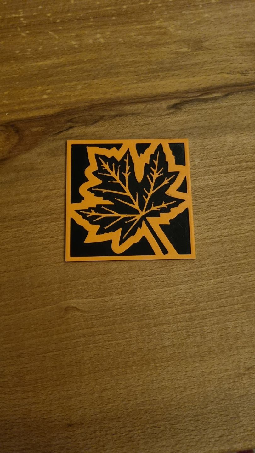 Autumn leaf coaster
