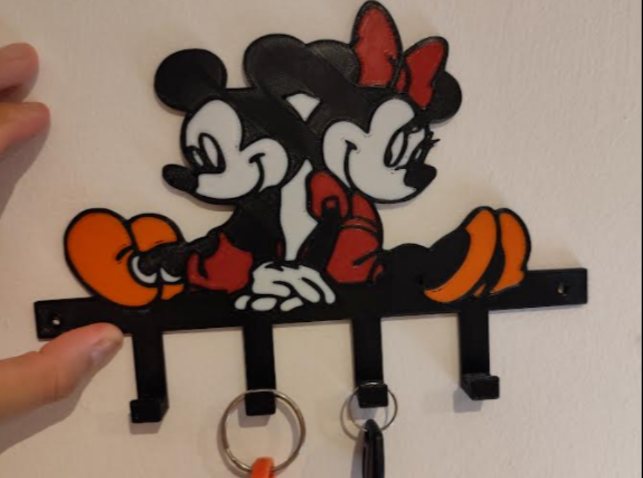 MICKEY MOUSE AND MINNIE MOUSE KEY HANGER
