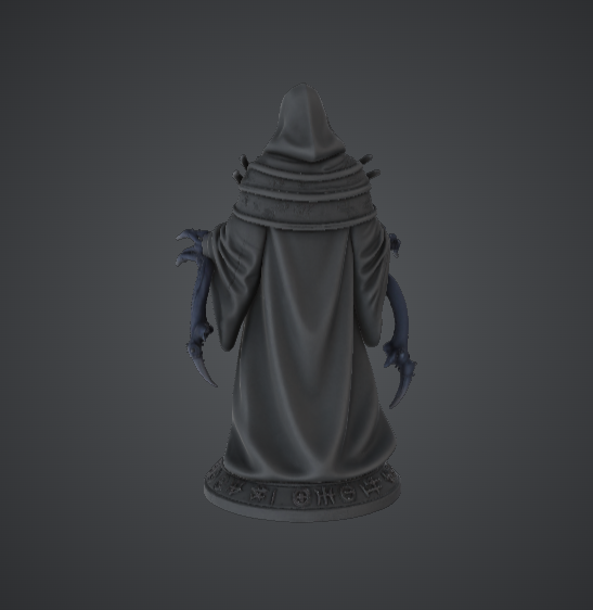 Dark Arcane Sorcerer – Hooded Shadow Mage with Claw Magic — miniatura 3