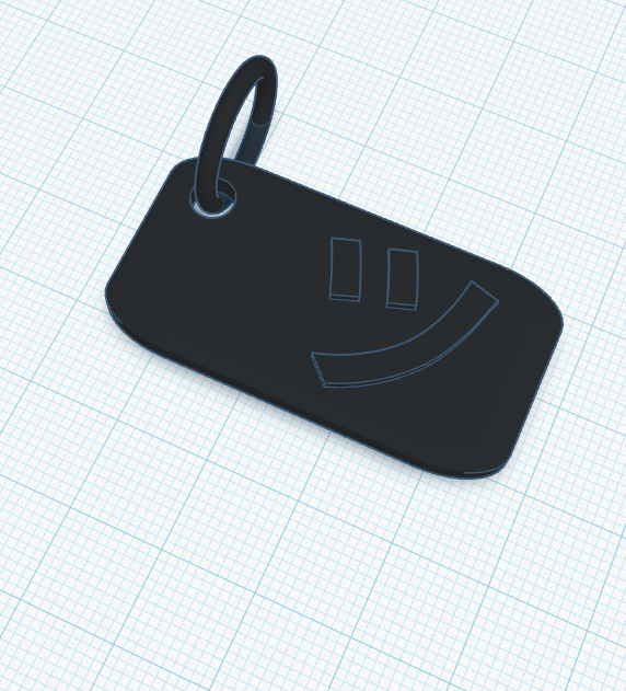 keychain with a smiley face