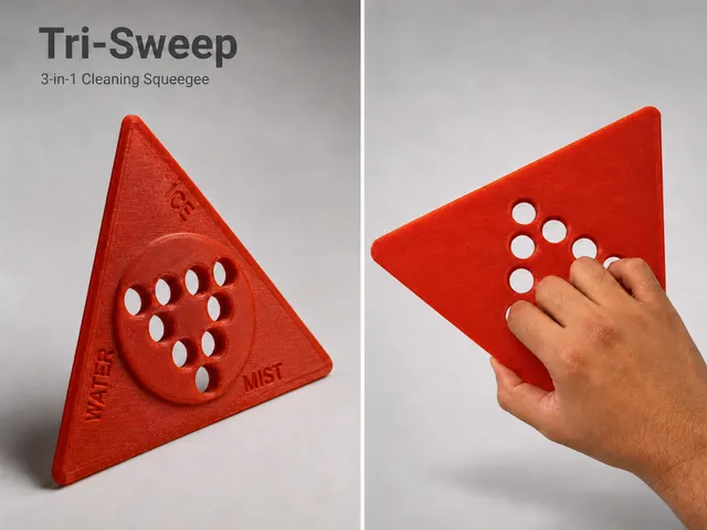 TRI-SWEEP — 3-in-1 TPU Squeegee, Ice Scraper & Moisture Sweeper