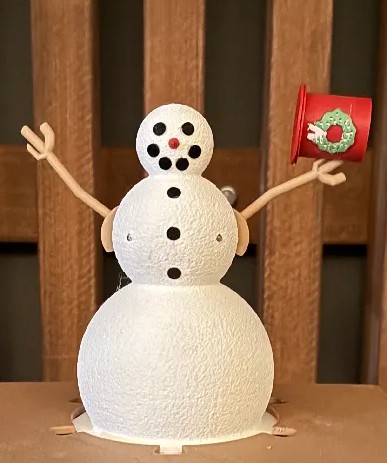 Snowman standalone tealight lamp