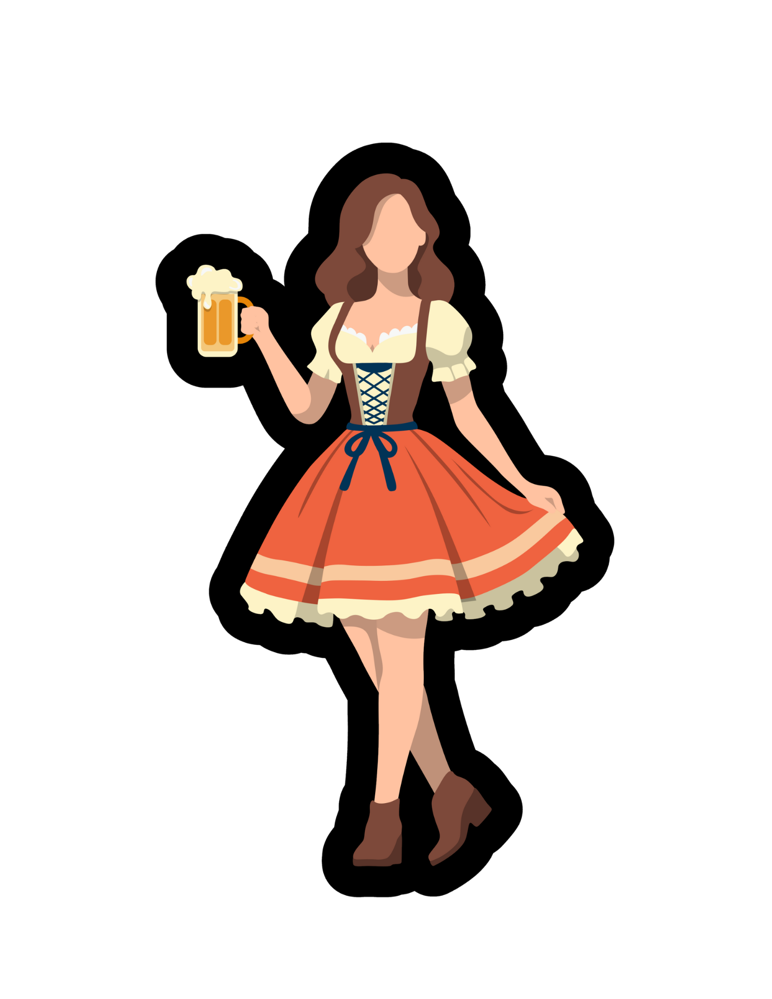 Beer Girl Cookie Cutter