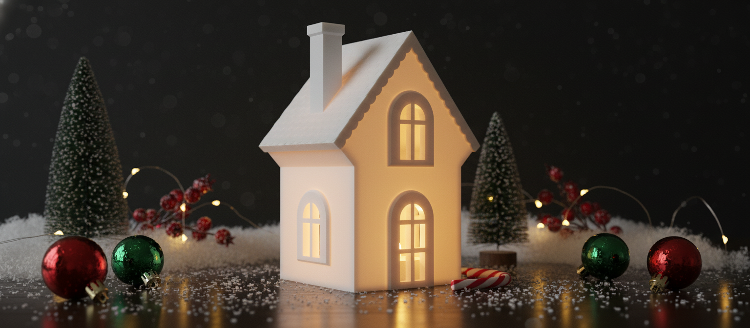 3D Printed Christmas Village House