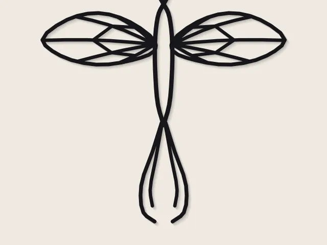 Geometric Barn Swallow Wall Art | Line Art Bird | No Supports