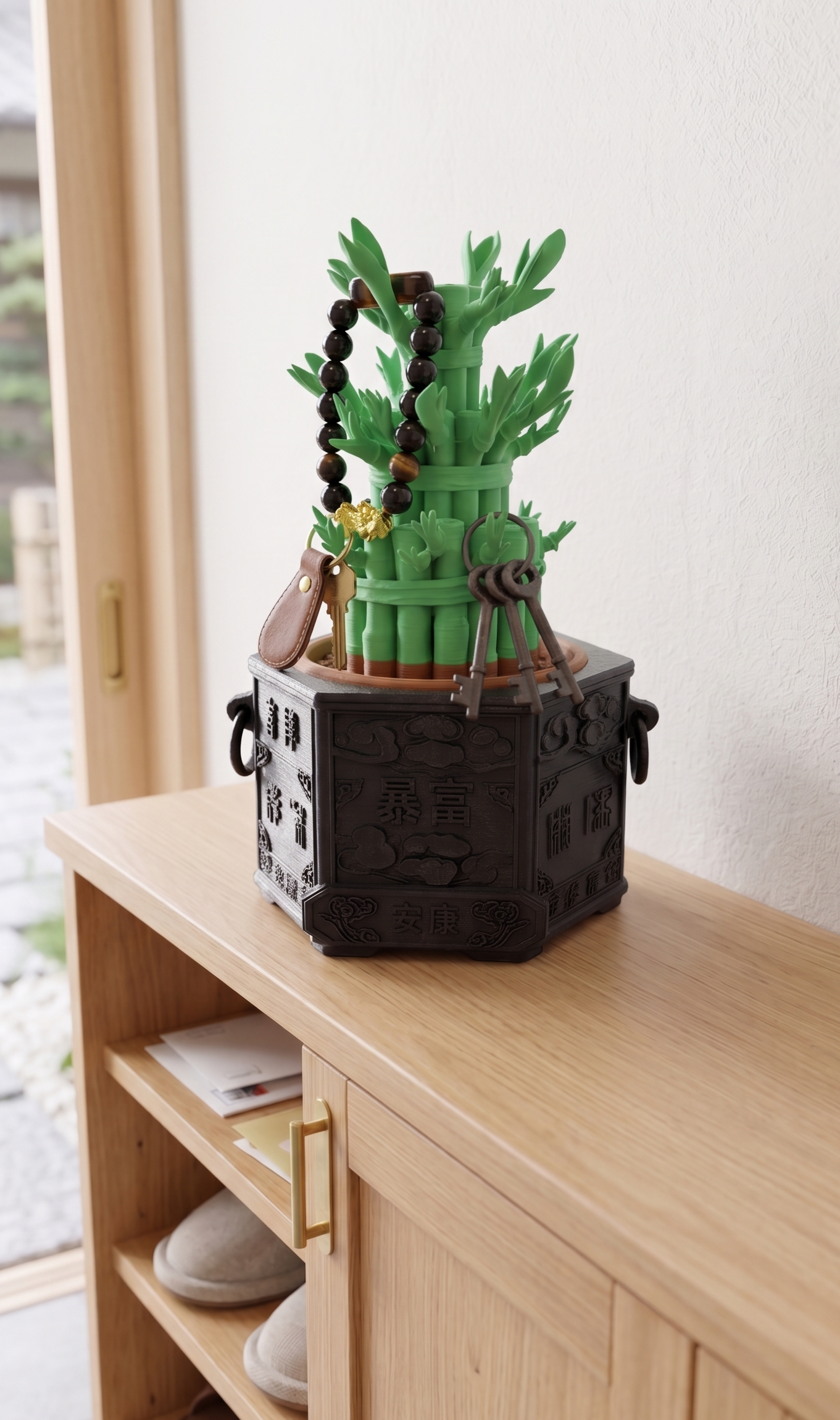 Bamboo Reports Peace - Chinese Style Succulent Pot