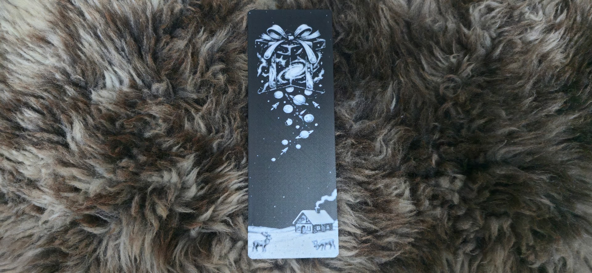 Cosmic Gift Box Winter Village Bookmark