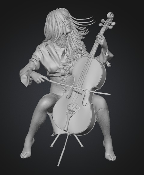 Cellist in Motion