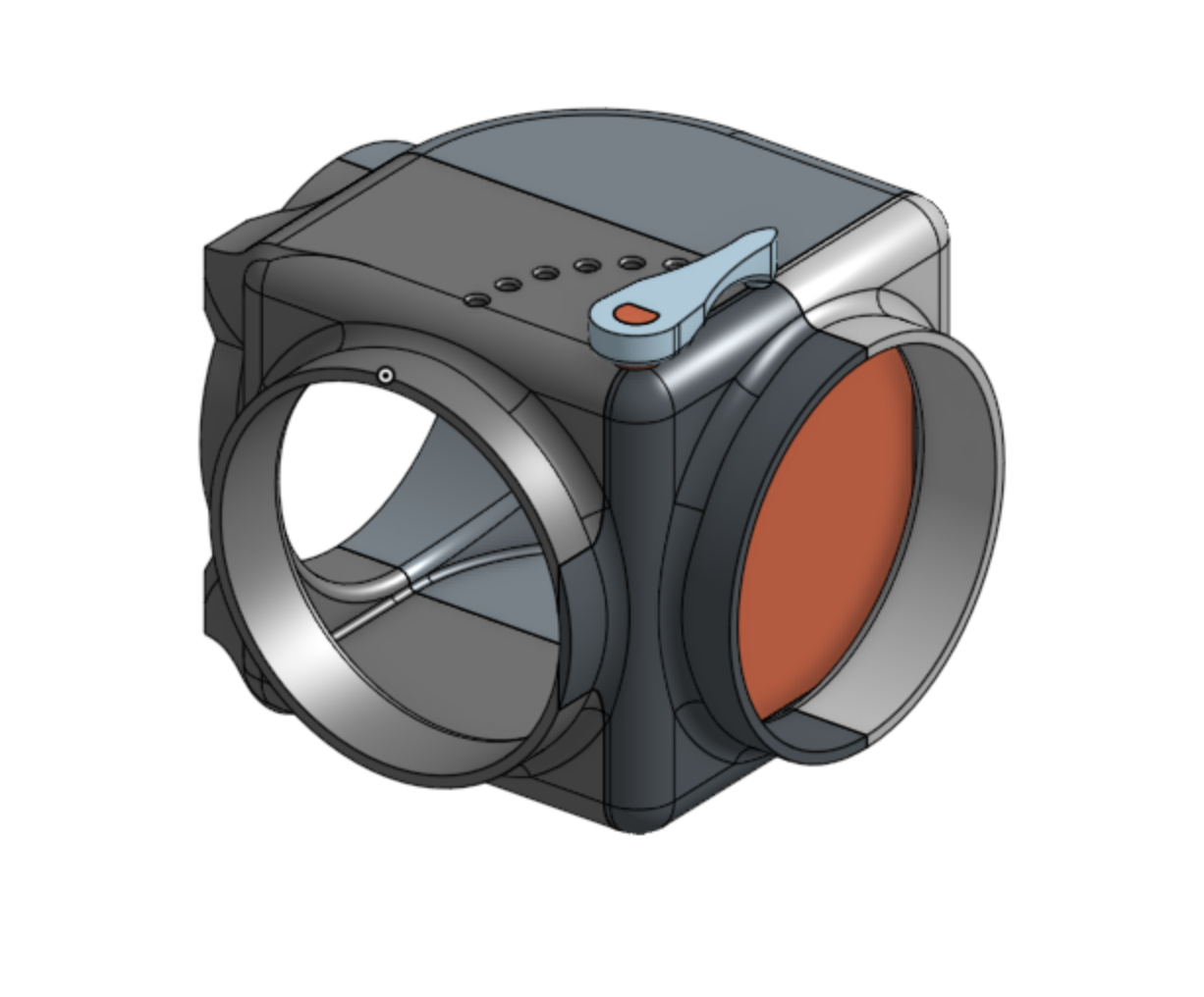 Two way duct diverter 60mm + HD 6mm wall version