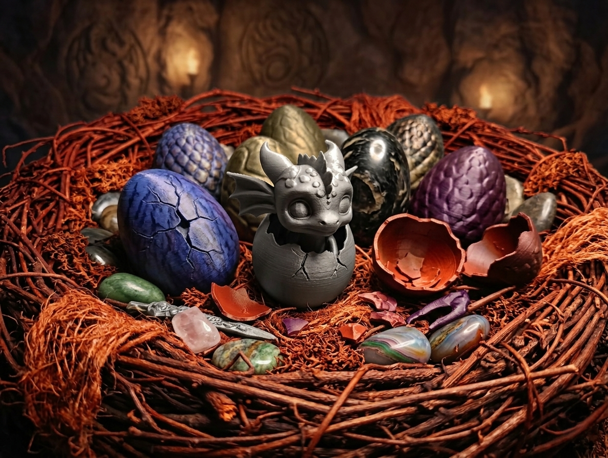 Easter Dragon Egg – Cute Hatching Dragonling