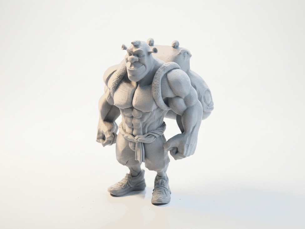 Buff Shrek Figurine Muscular Character 3D Printable