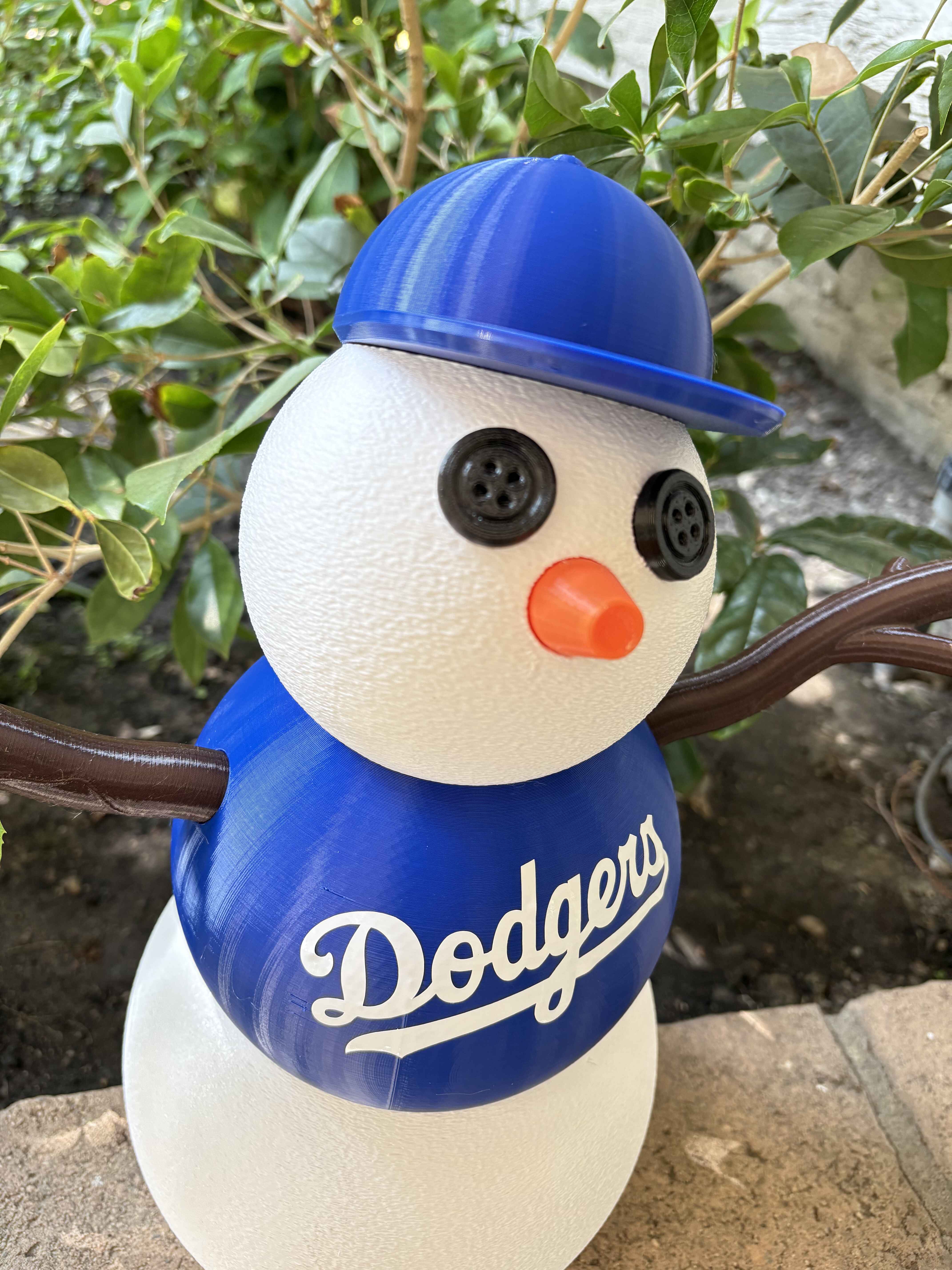 Giant Snowman baseball hat 3D model thumbnail