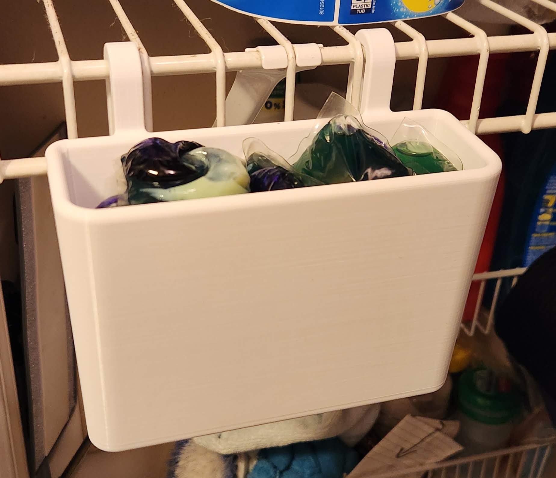 Detergent pod bin