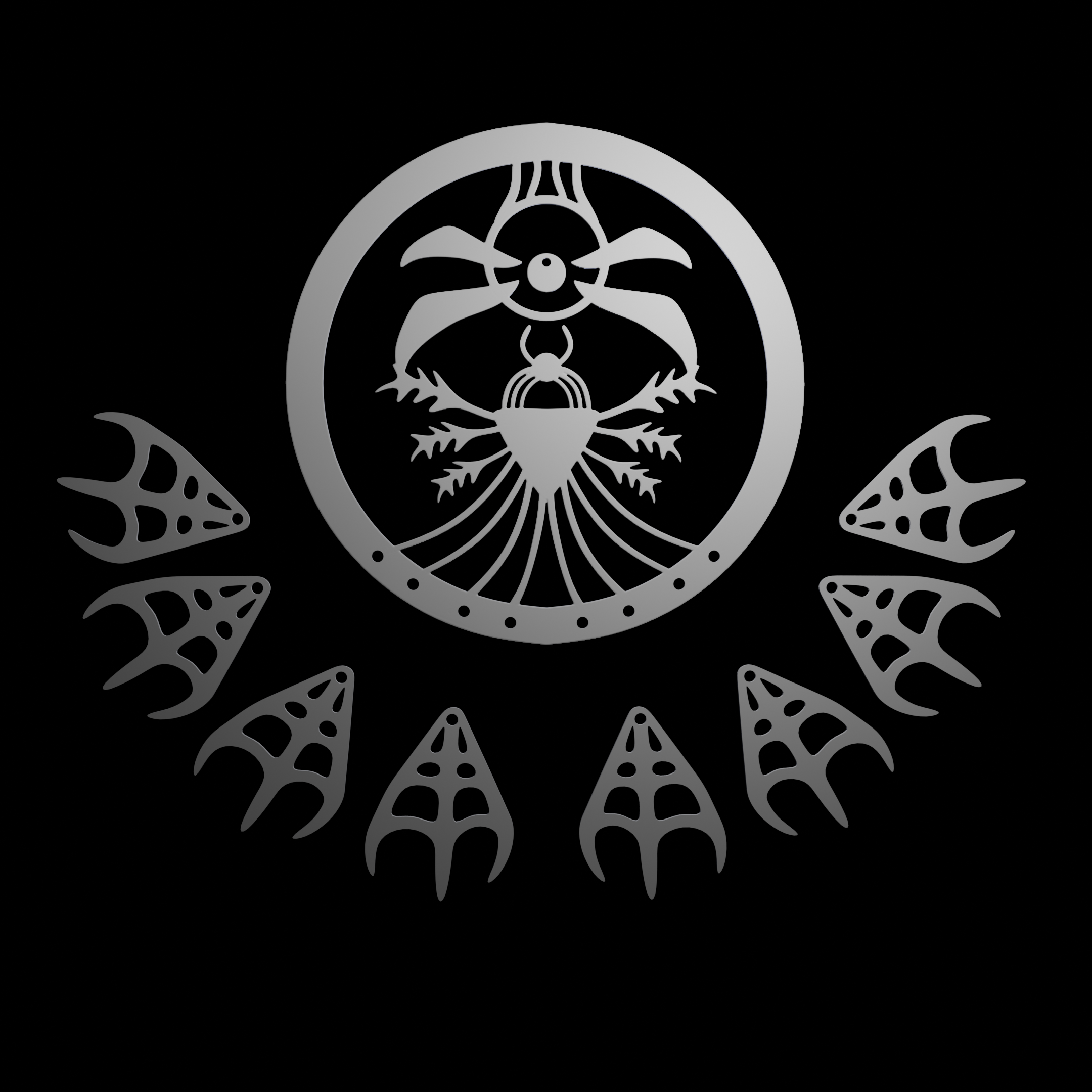 Spider of light wind chime