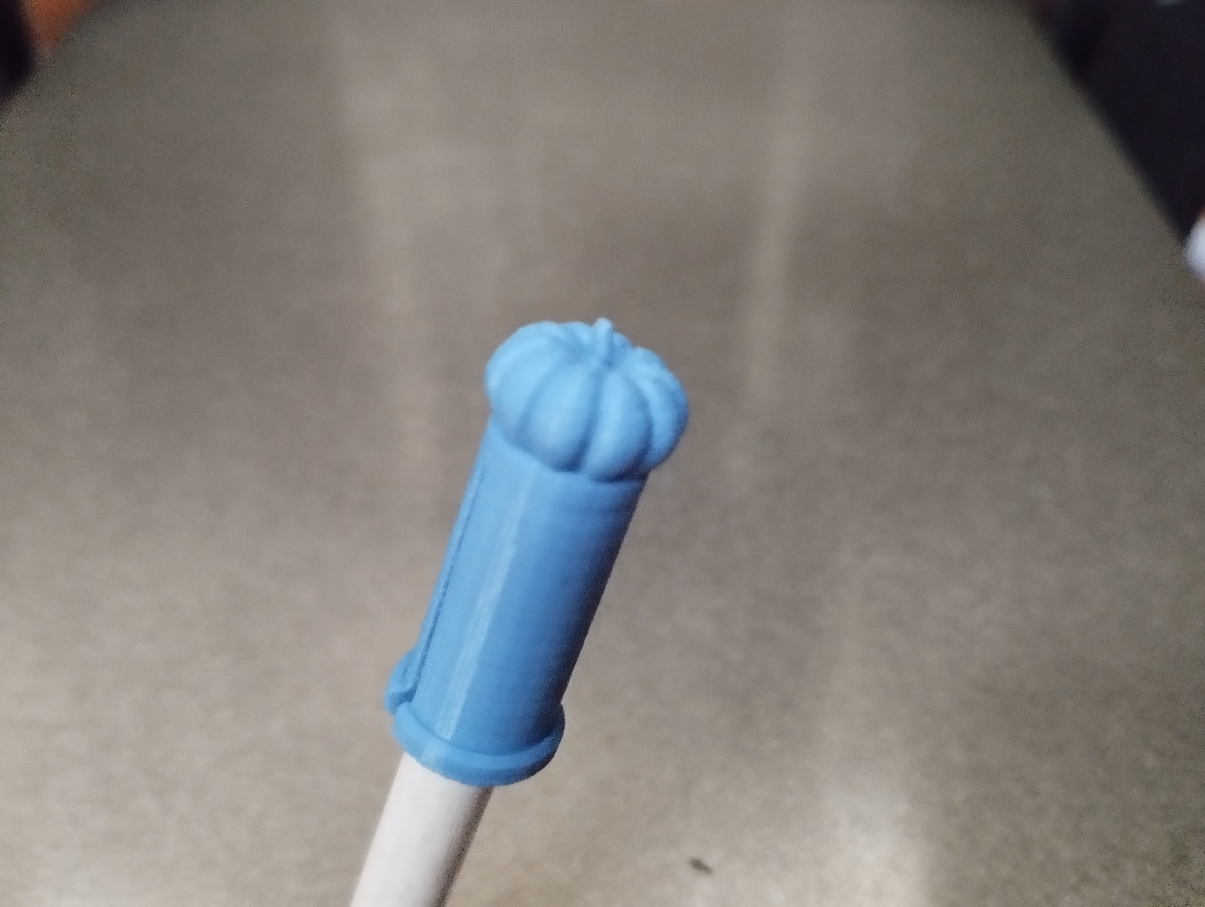 Pumpkin pencil topper 3D model thumbnail