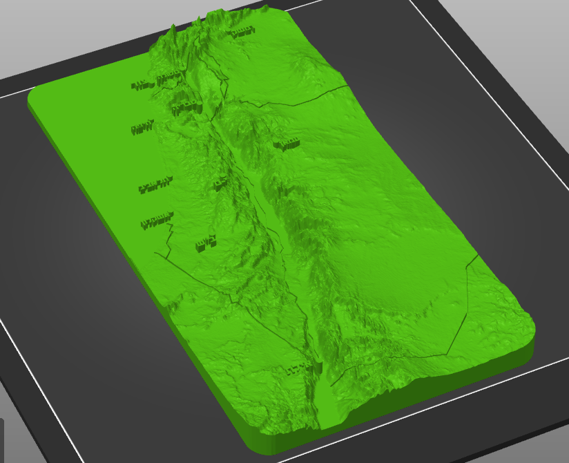 Israel Relief map