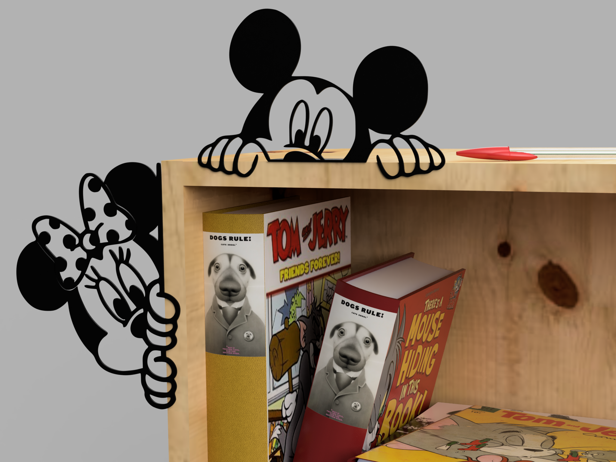 Mickey peeking