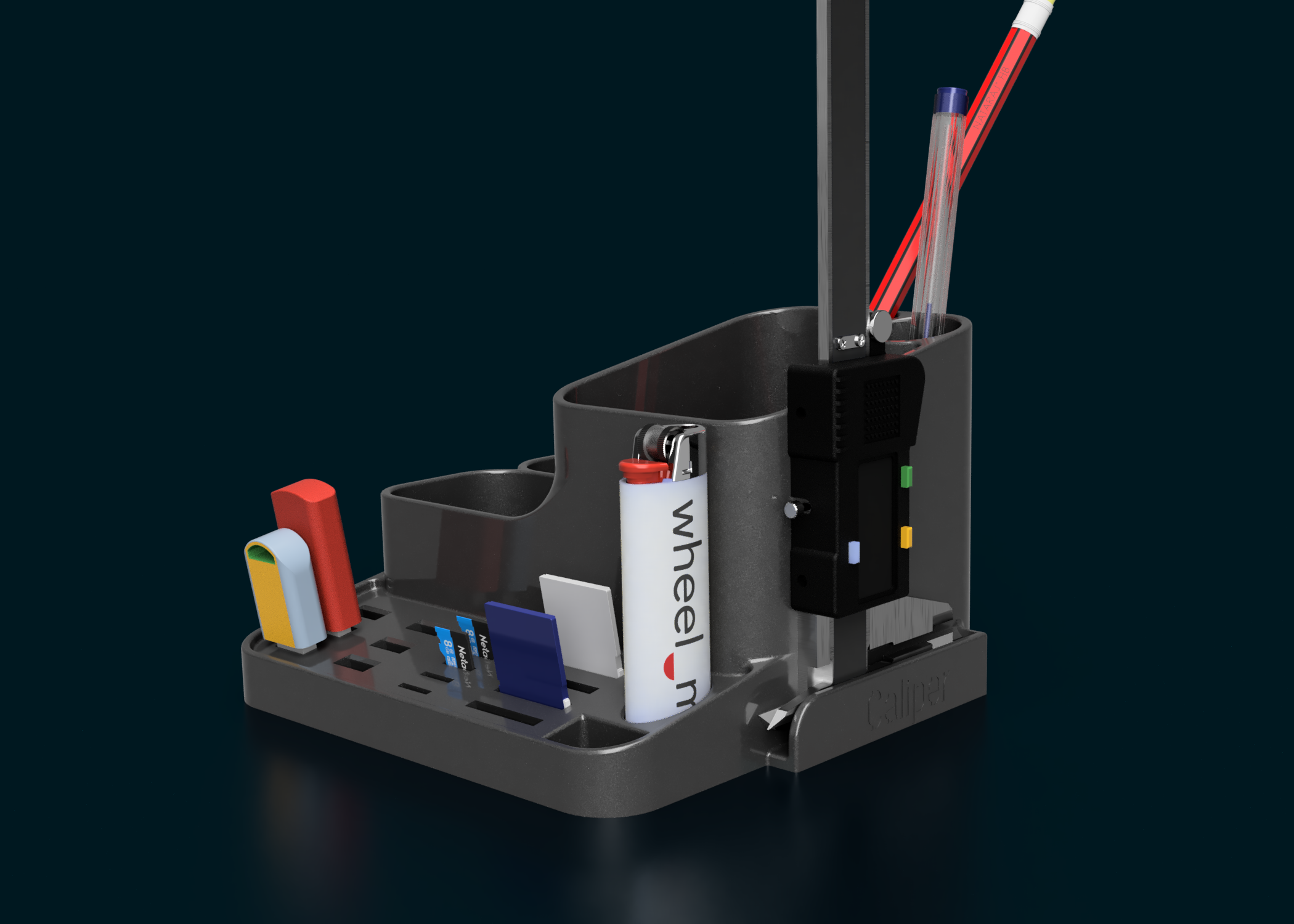 organizer with caliper stand by Dan Henriksen Download free STL model