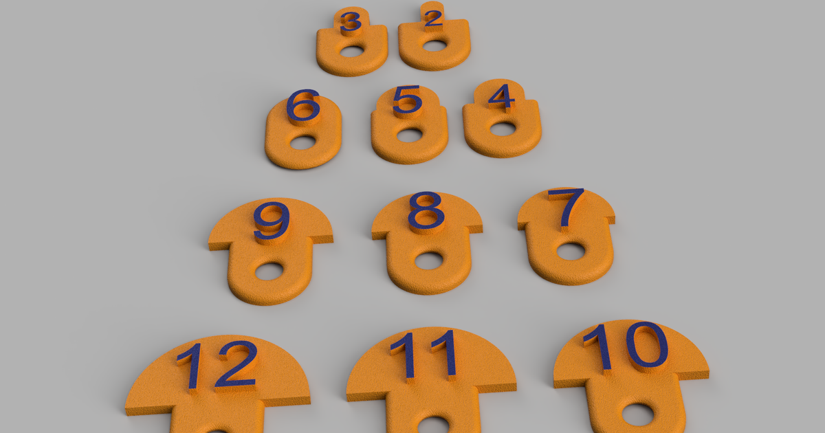 Various sizes of Radius gauges with keyring holes by Joe Download