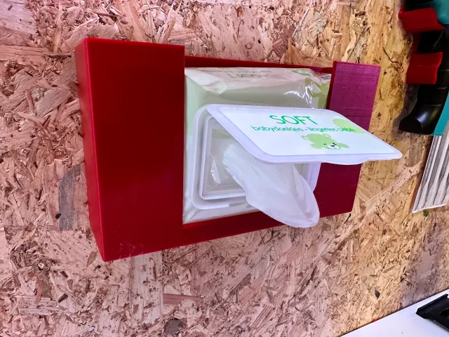 Wet wipes wallmount case