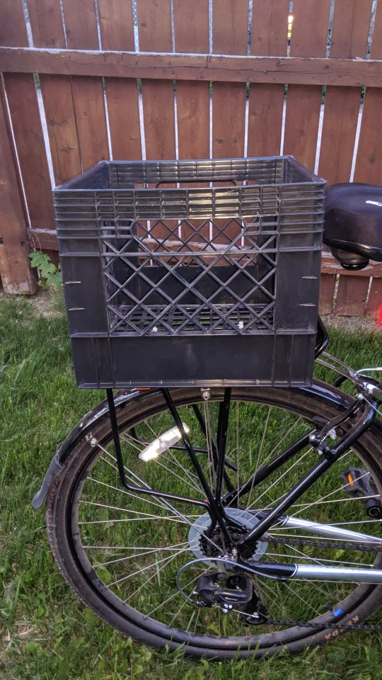 Removable milk crate bike rack hot sale