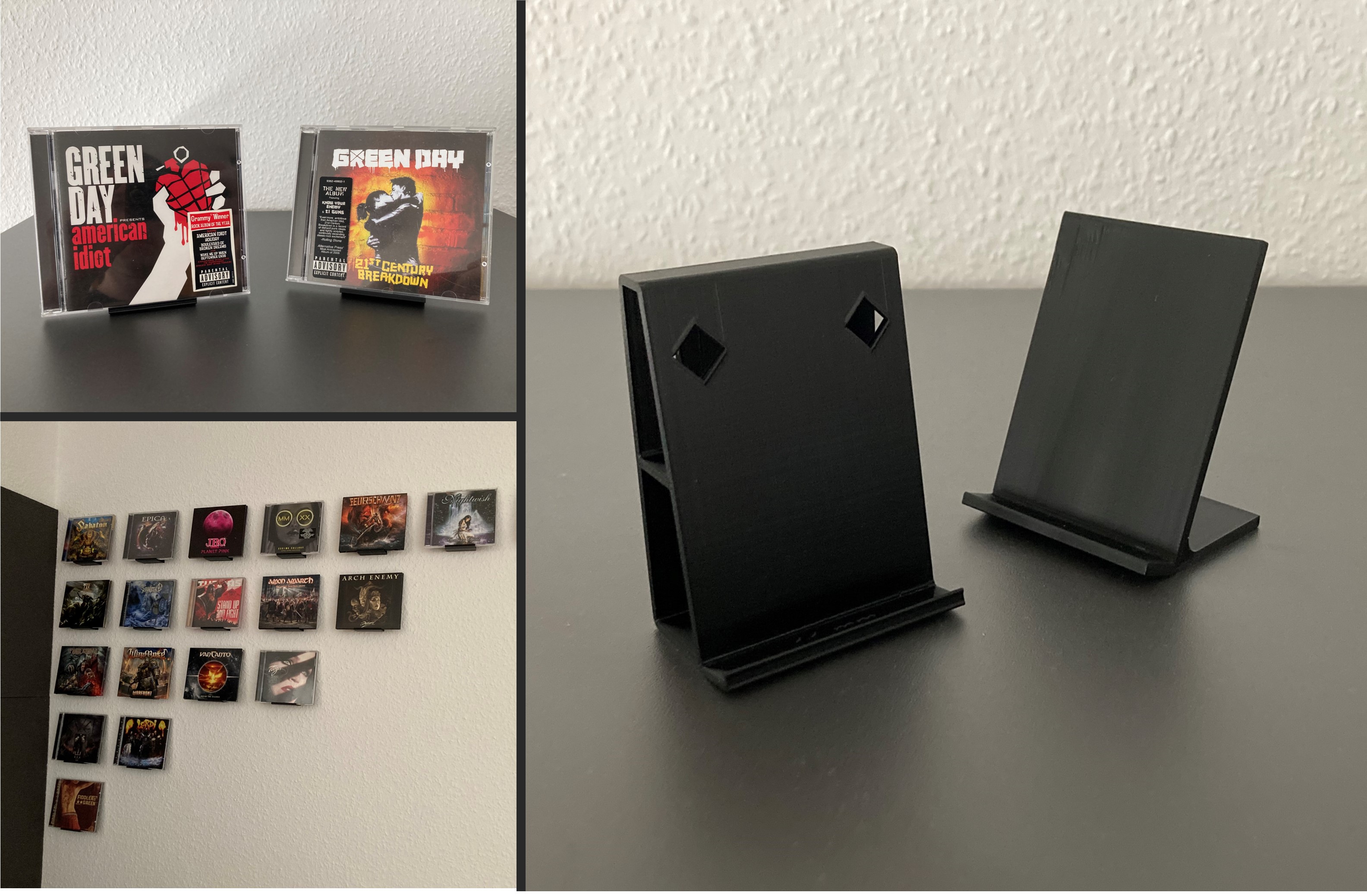 Jewel Case/Digipak Stand + Wall Mount