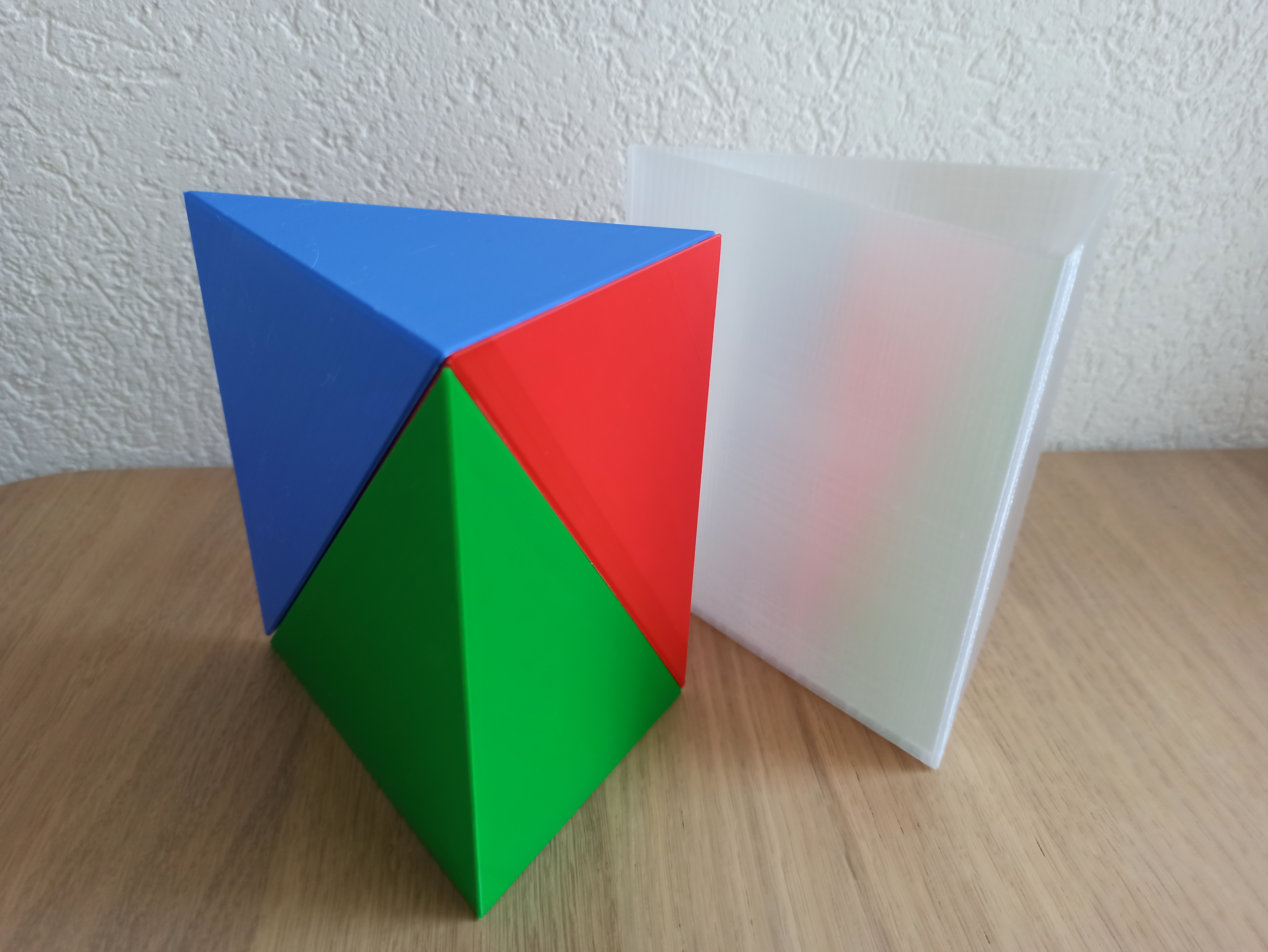 Three Pyramids in a Prism