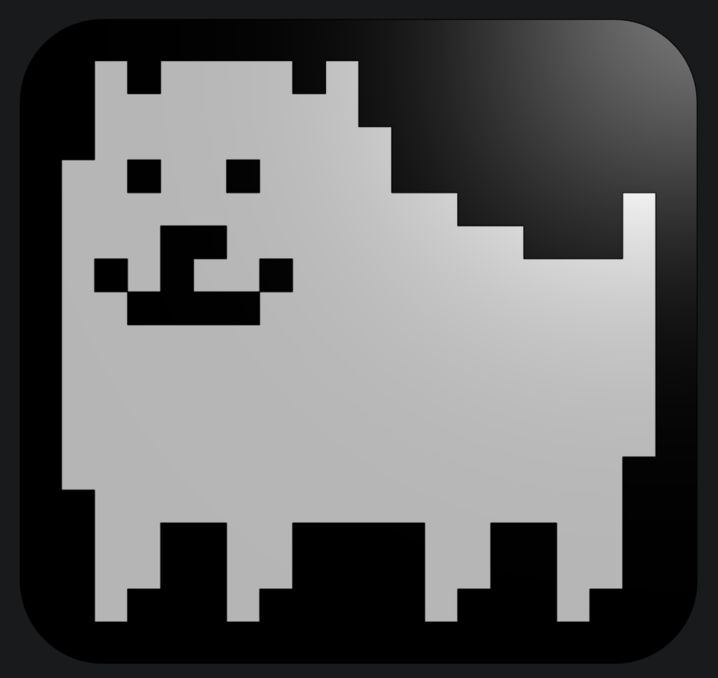 Undertale dog sticker