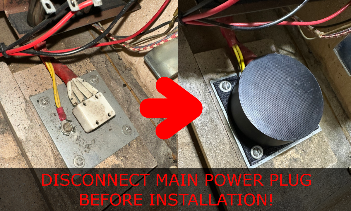 Classic pinball machine power switch safety cover