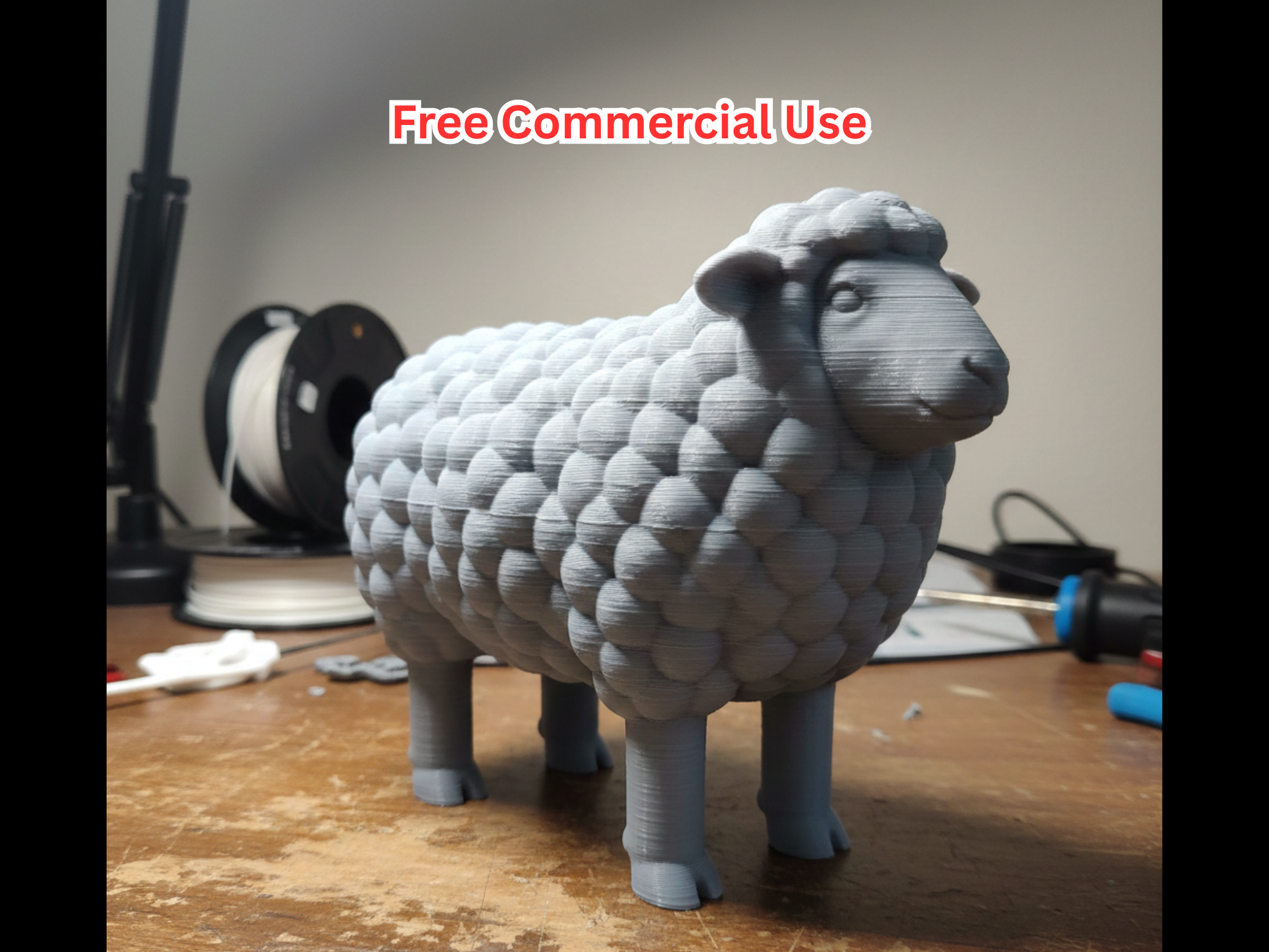 Semi-Realistic Sheep Statue