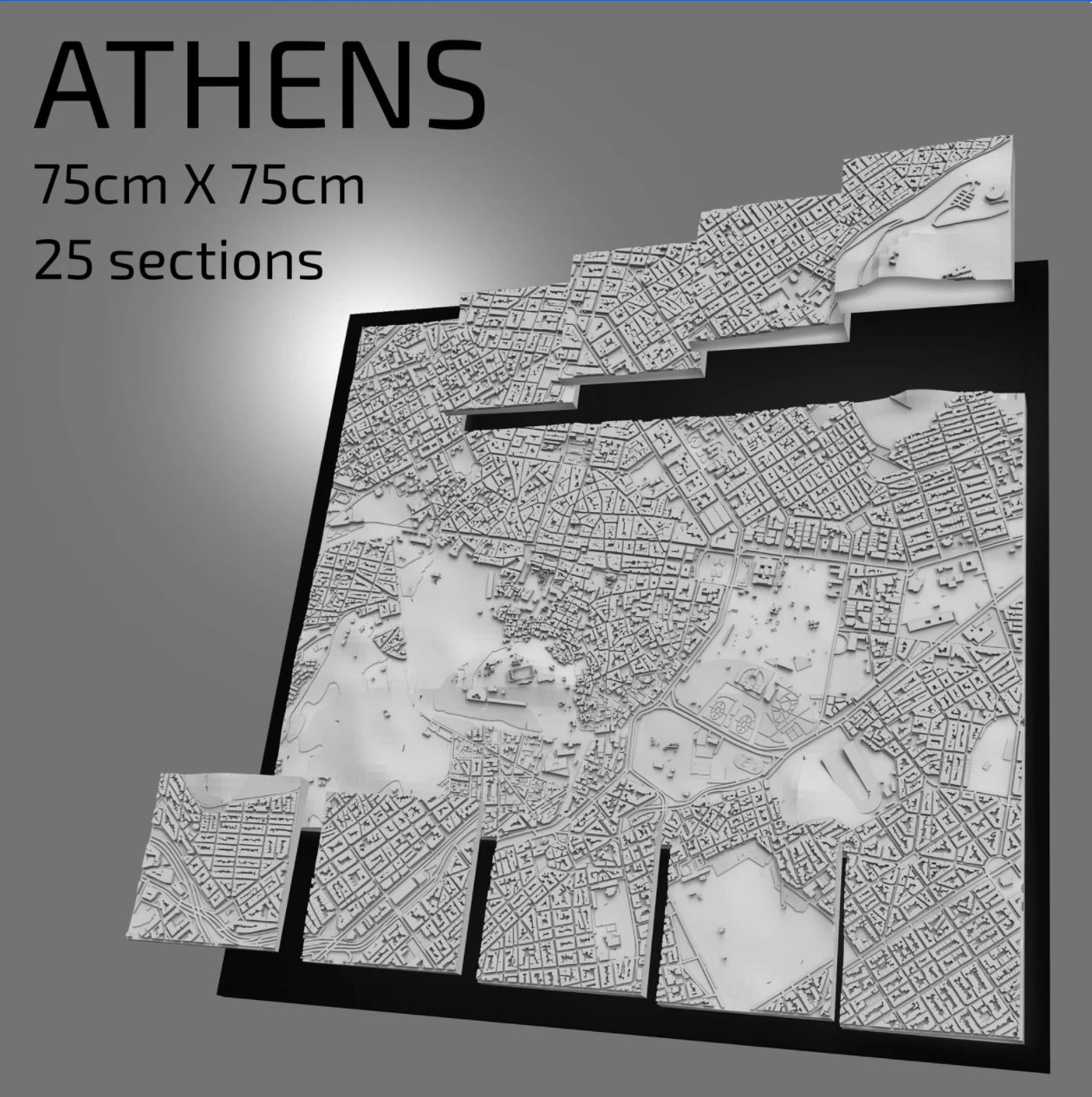FRAME FOR 3D PRINTED LANDMARK OF ATHENS