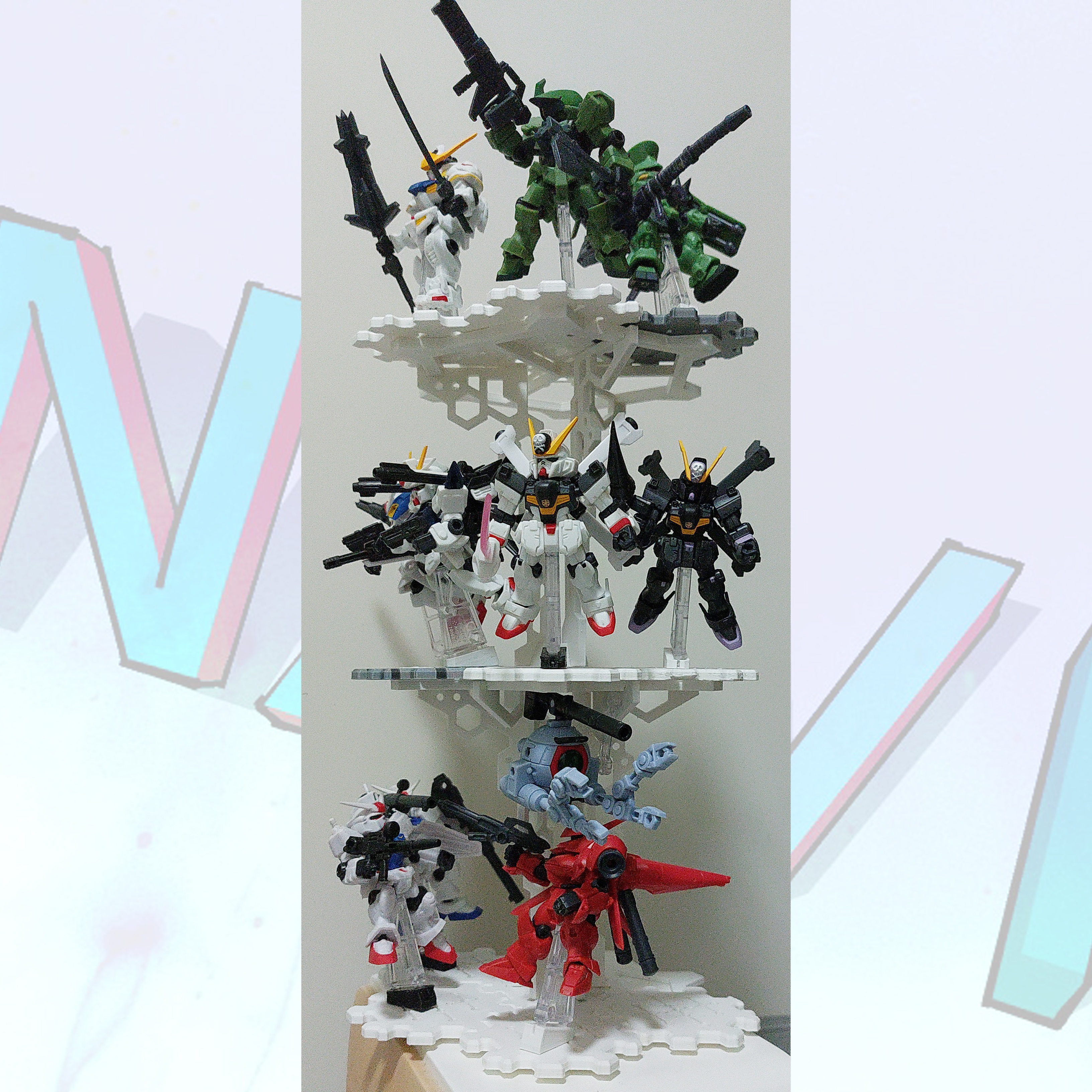 BANDAI MOBILE SUIT GUNDAM ENSEMBLE DISPLAY SET COLUMN STRUCTURE
