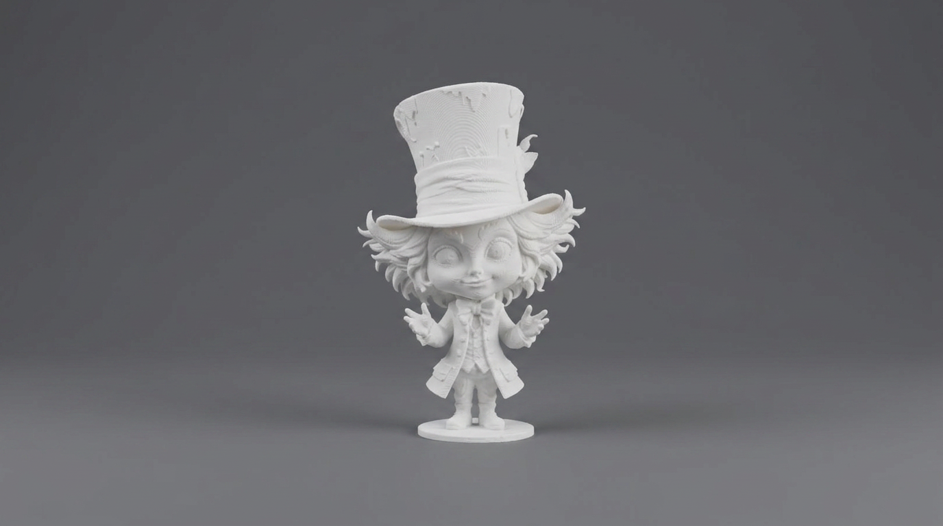 Chibi Mad Hatter from Alice in Wonderland 3D Model