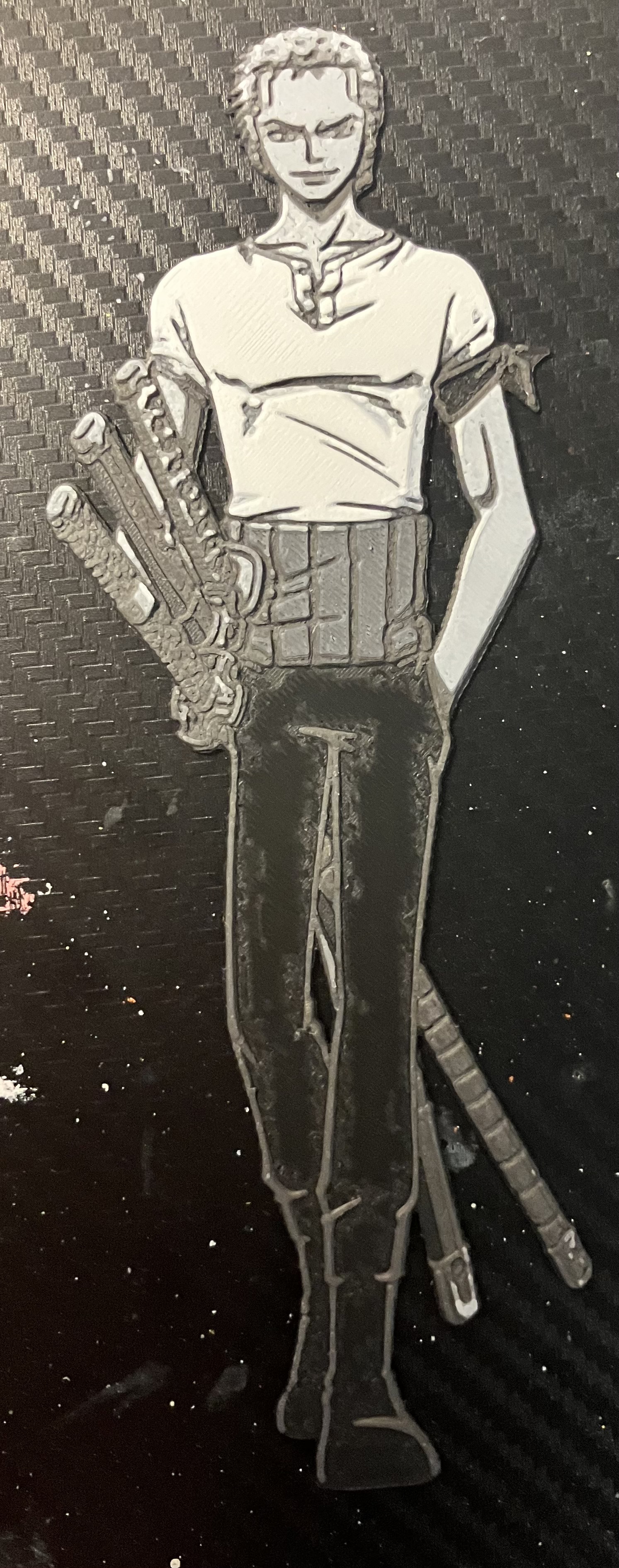 Zorro pre timescip from One Piece B&W Hueforge