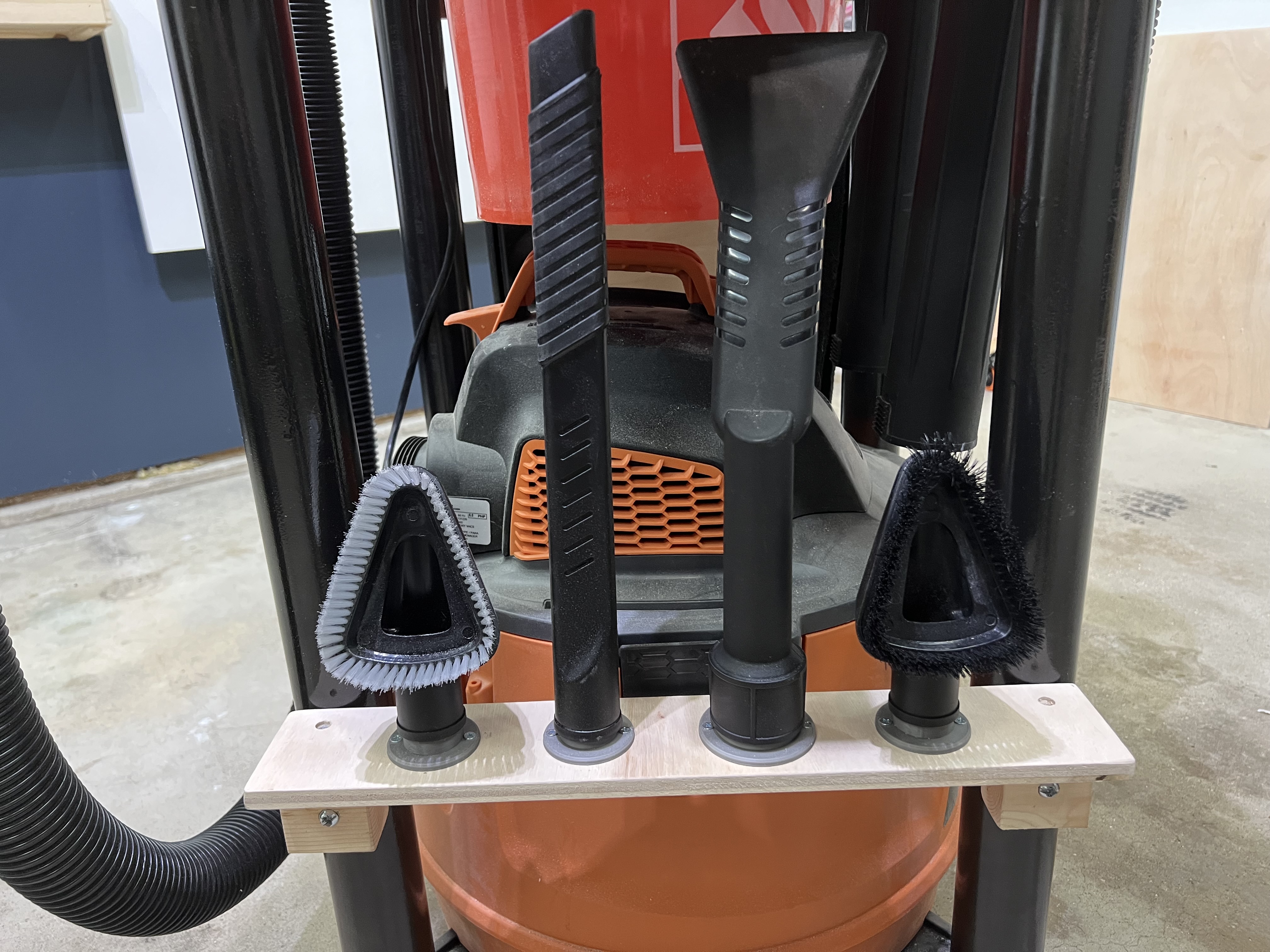 Ridgid Dustopper Shop Vac Cart Hose & Accessory Mounts by