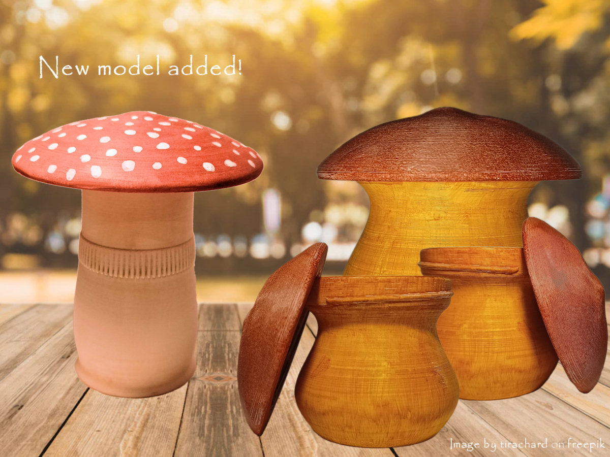 Mushroom Jar / Canister by Wim V, Download free STL model
