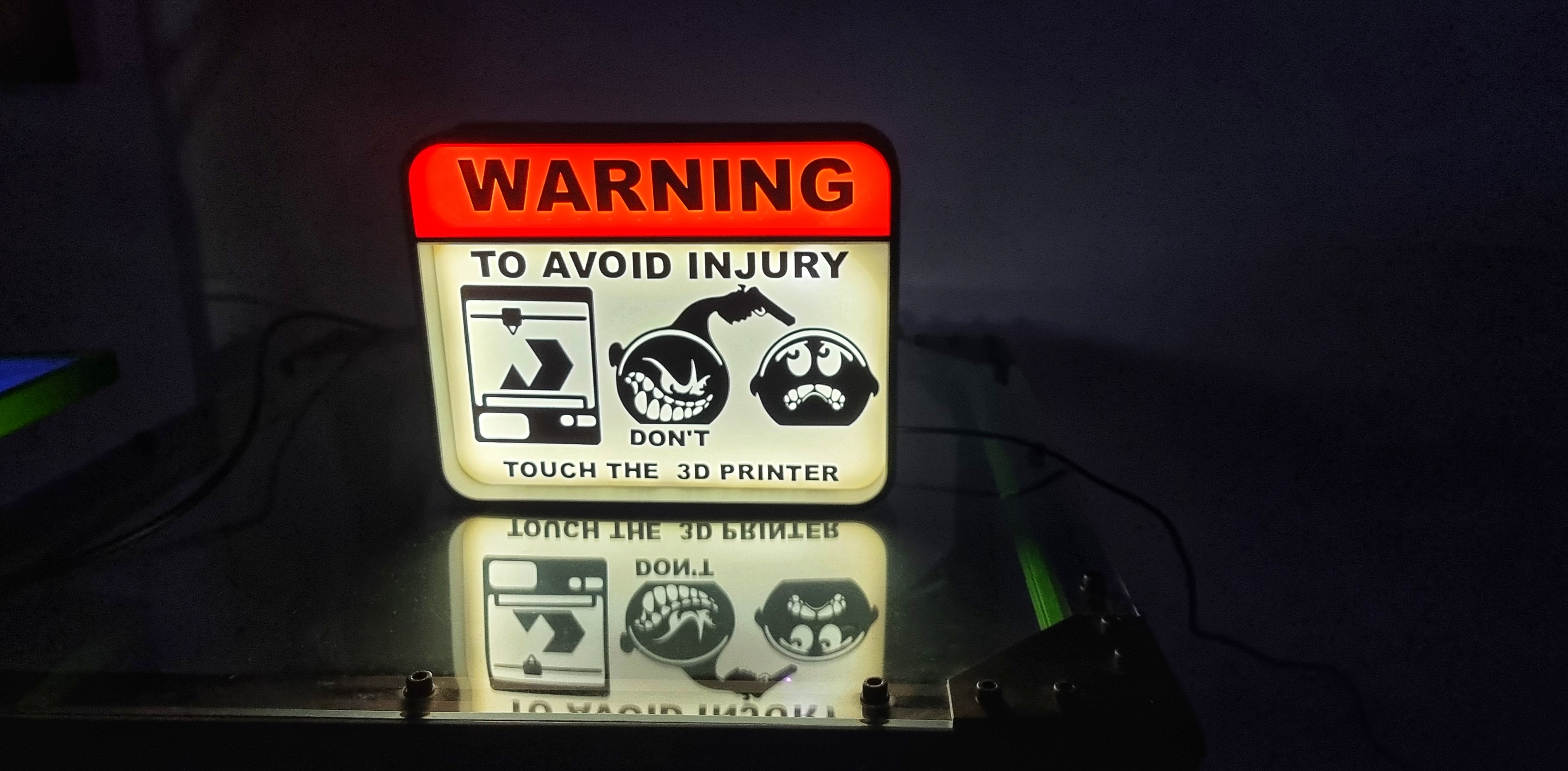 WARNING Don't Touch the Printer Lamp