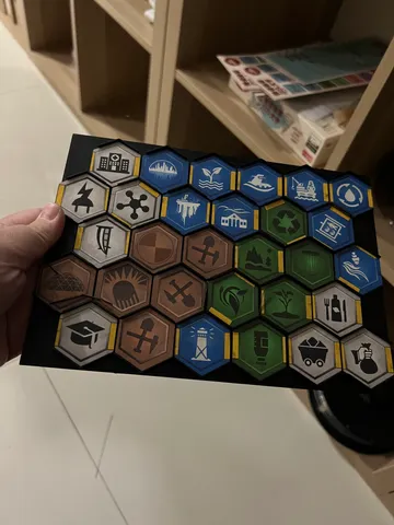 Terraforming Mars Tiles Plate