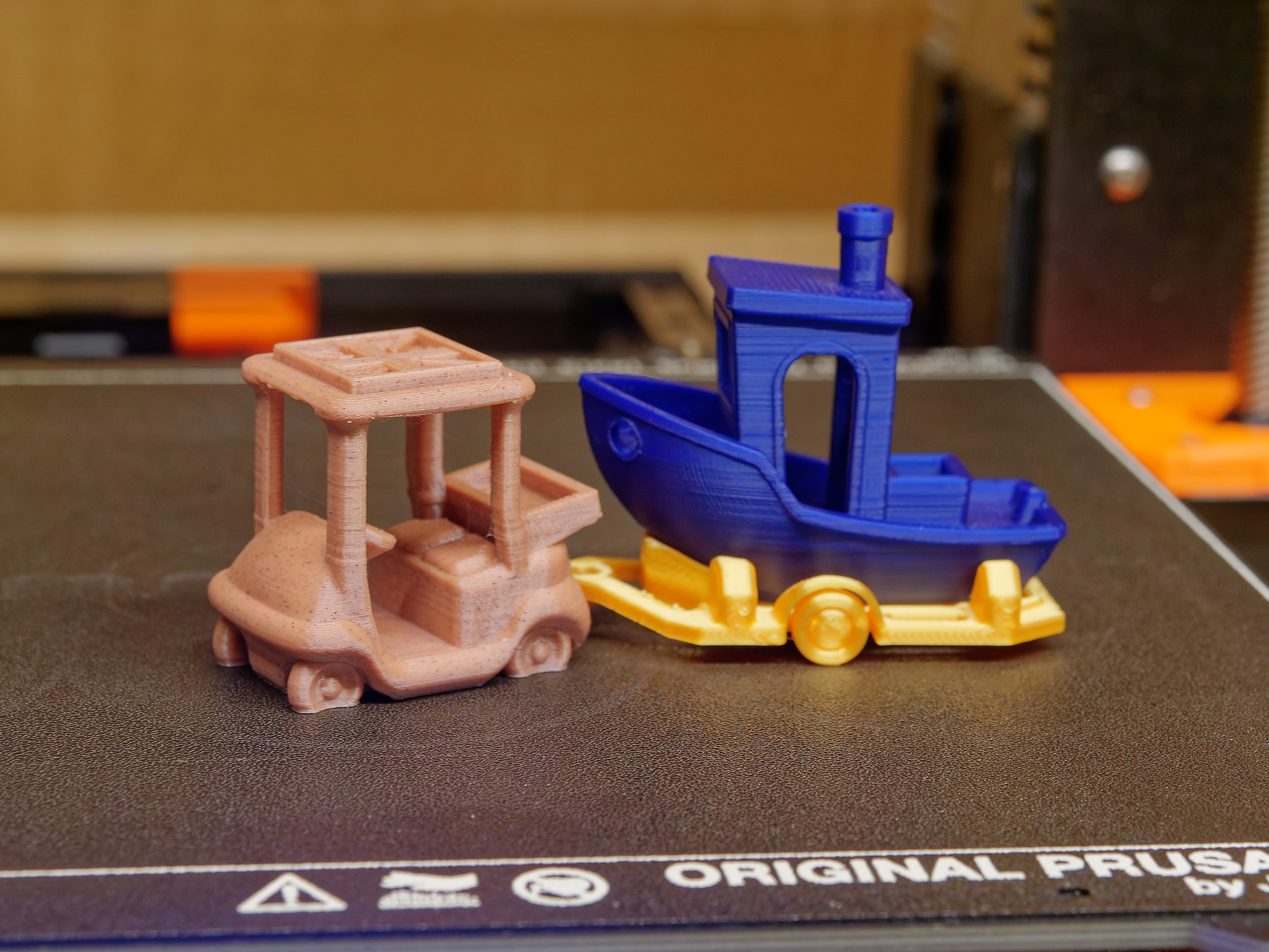 E3D cart for towing the Benchy and Cali-trailer