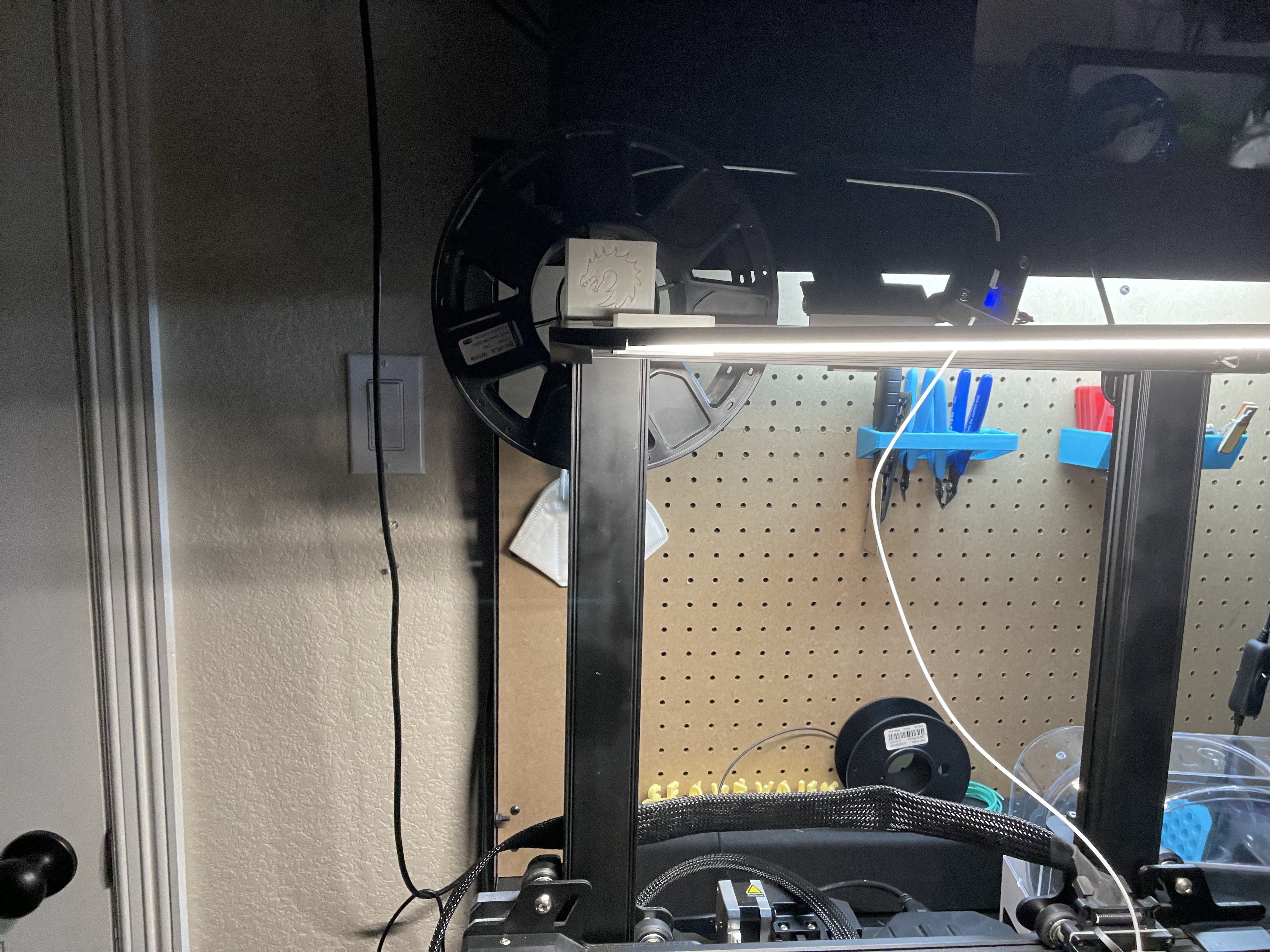 Ender 3 S1 Pro Filament Spool Holder Relocation Bracket
