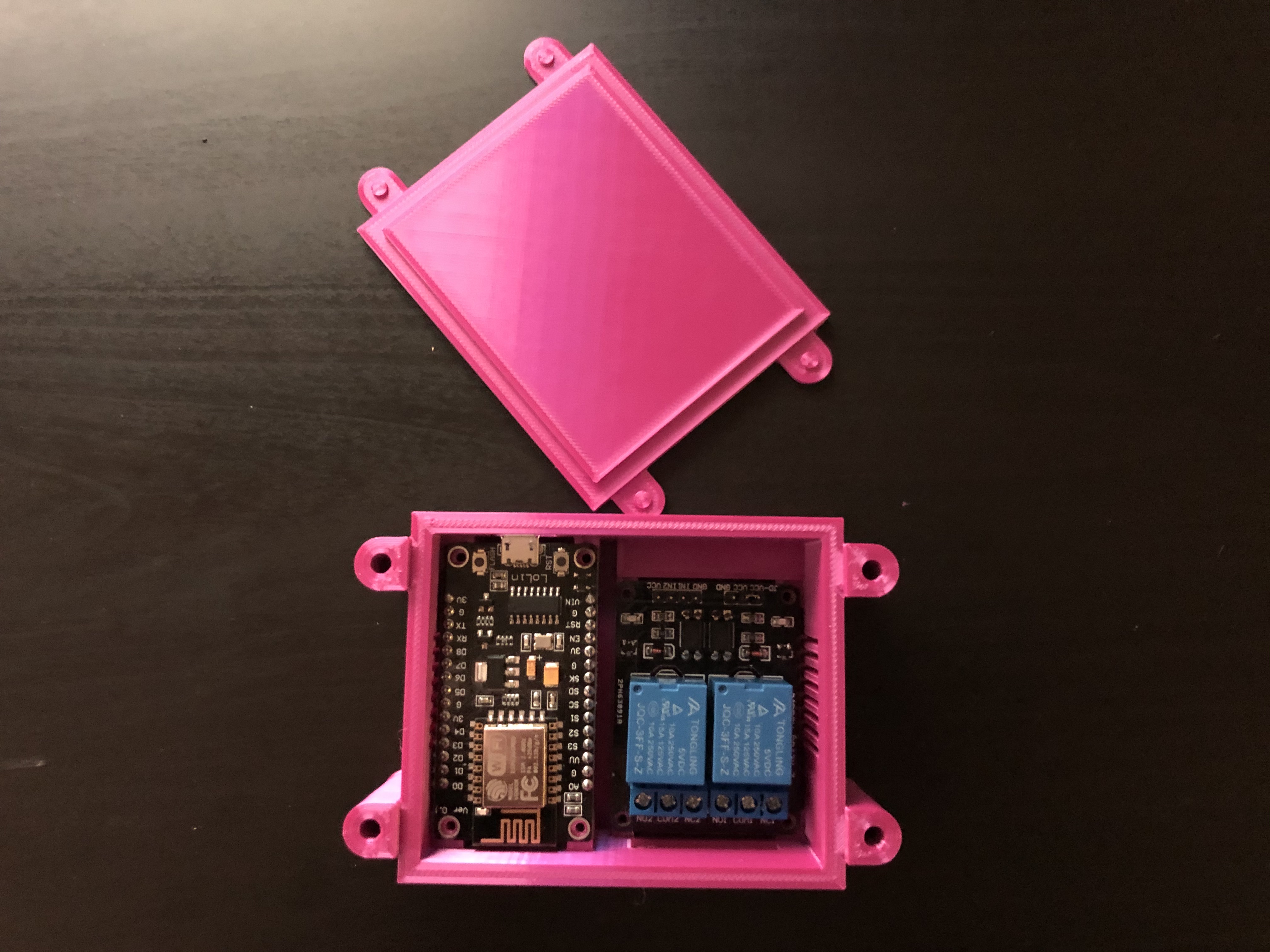 NodeMcu_V3 ESP8266 Double Relay Case2 by Halit Download free STL