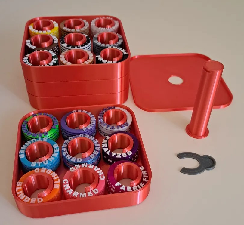 Condition, status and effect rings for Dungeons & Dragons 5E and