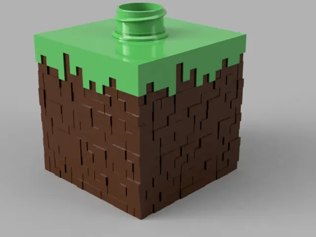 Minecraft Grass Block Soap Dispenser