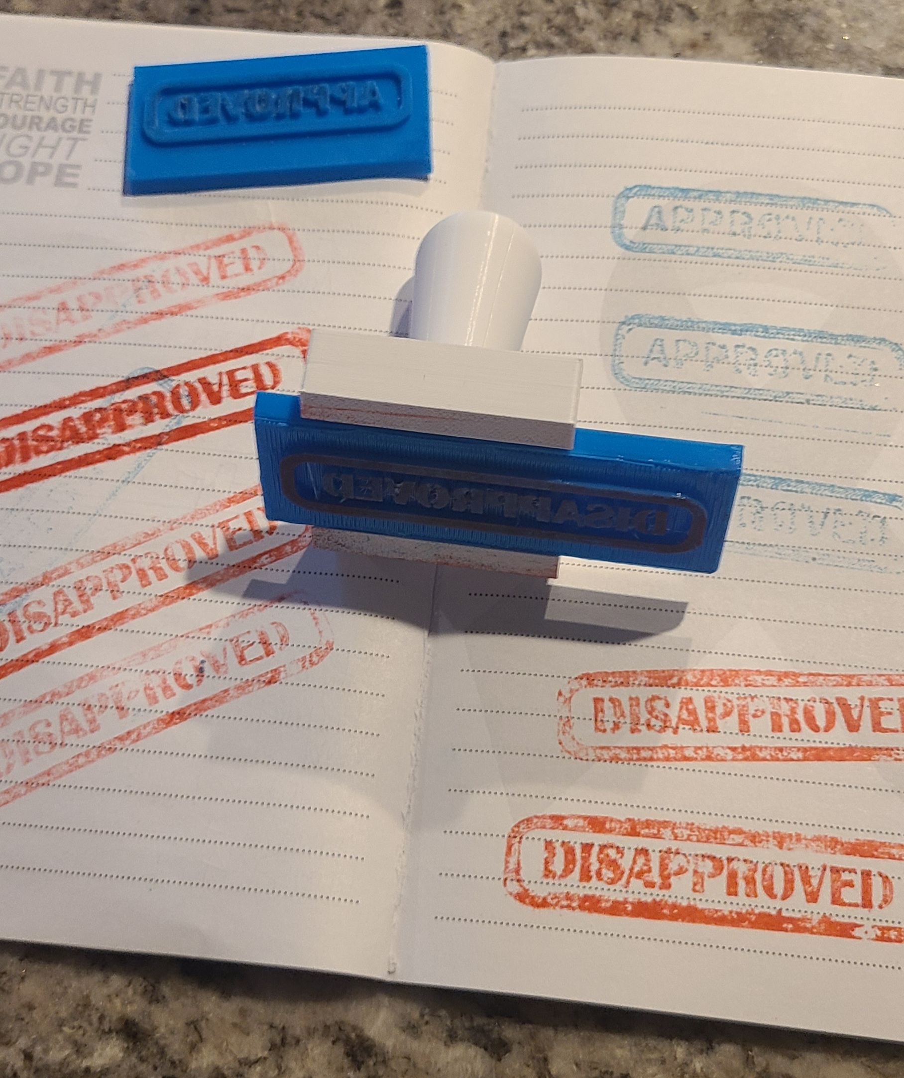 Approved Disapproved Ink Stamp