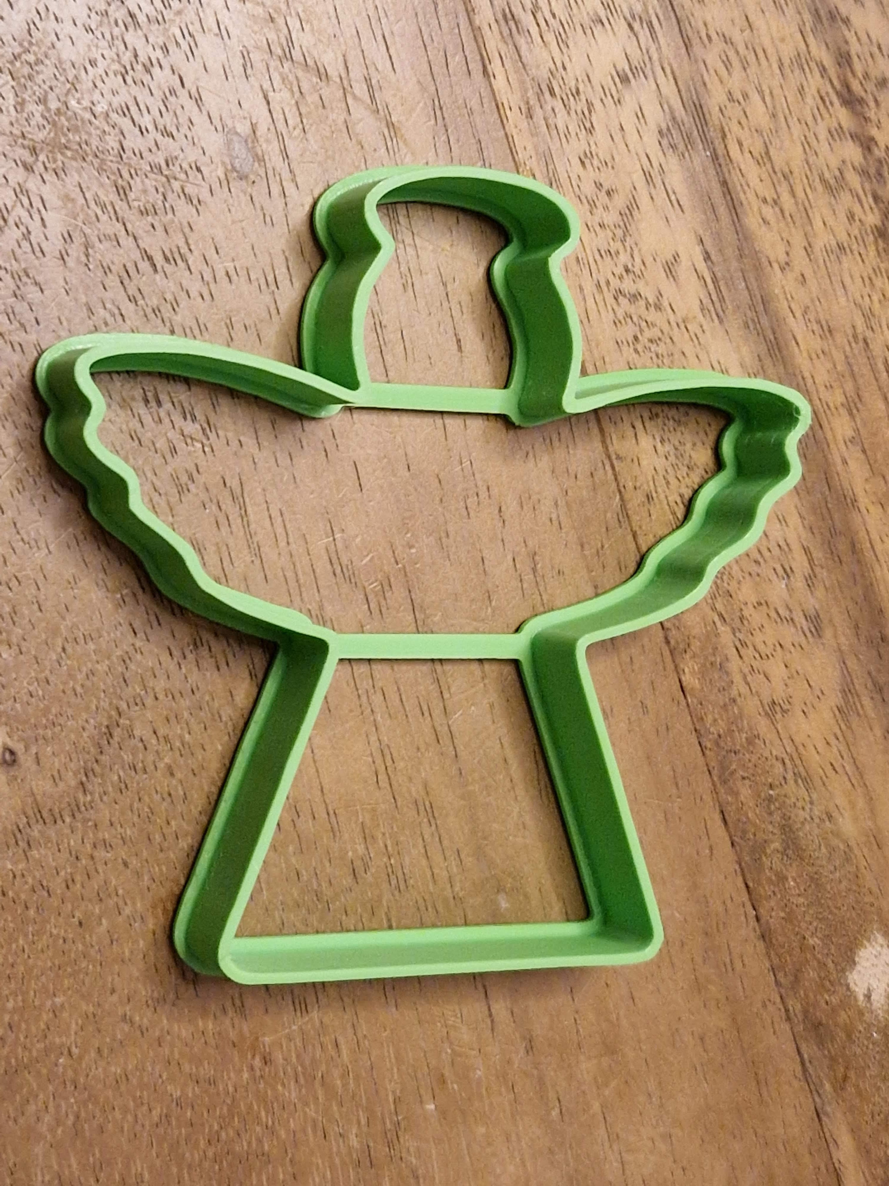 Cookie cutter in the shape of an angel