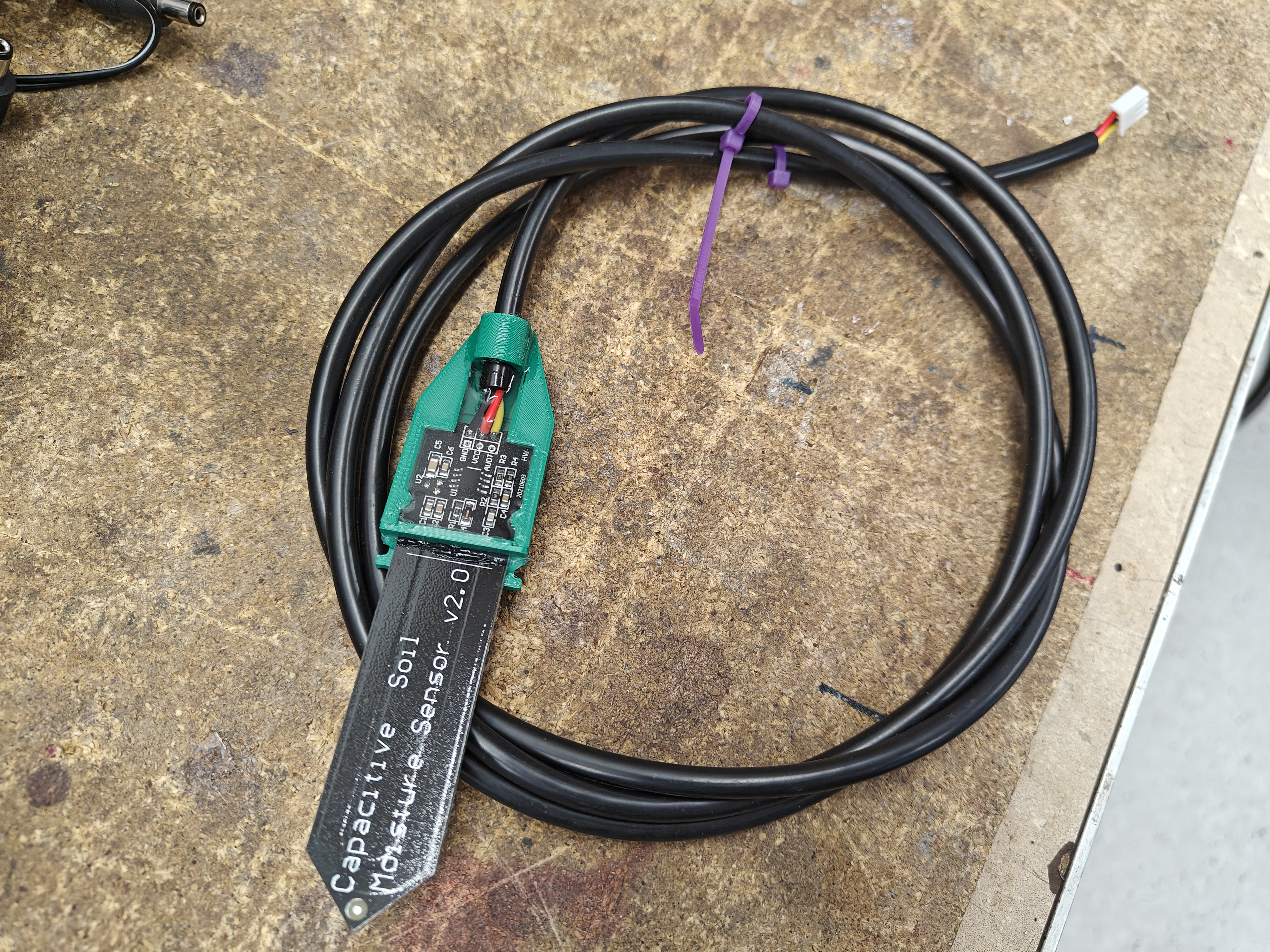 Soil moisture sensor cable guide/holder/clip