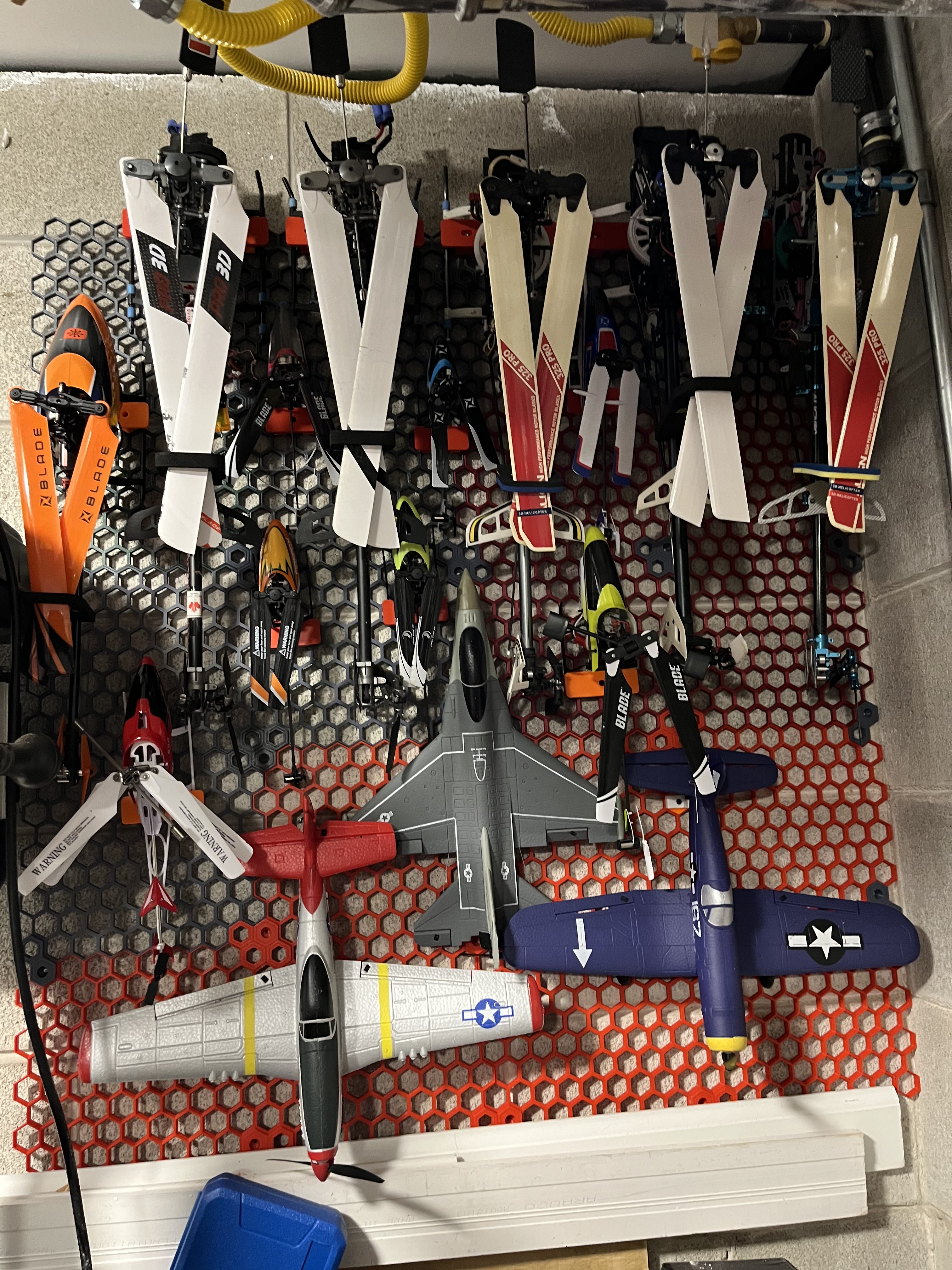 Heli Hanger for Hanging RC Helis and Planes on Honeycomb Storage Wall